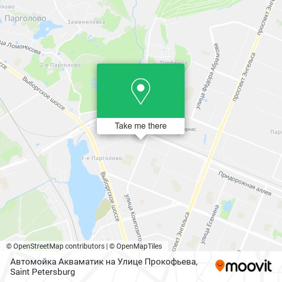 Автомойка Акваматик на Улице Прокофьева map