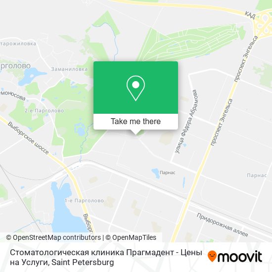 Стоматологическая клиника Прагмадент - Цены на Услуги map