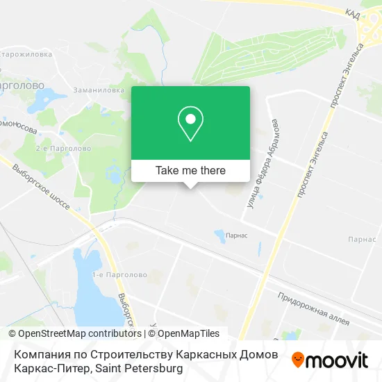 Компания по Строительству Каркасных Домов Каркас-Питер map