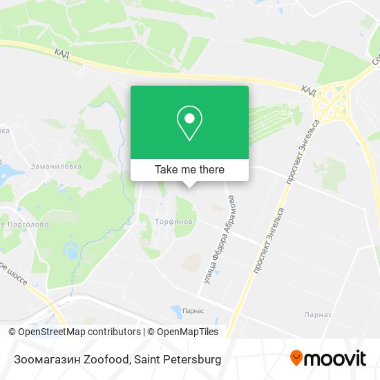 Зоомагазин Zoofood map