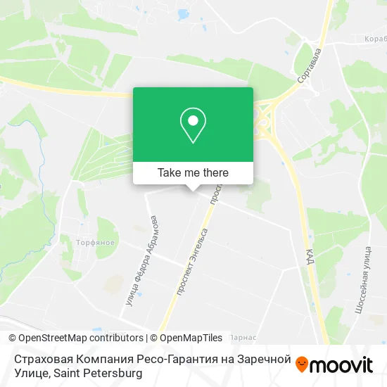 Страховая Компания Ресо-Гарантия на Заречной Улице map