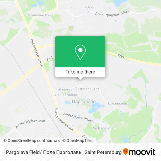 Pargolava Field/ Поле Парголавы map