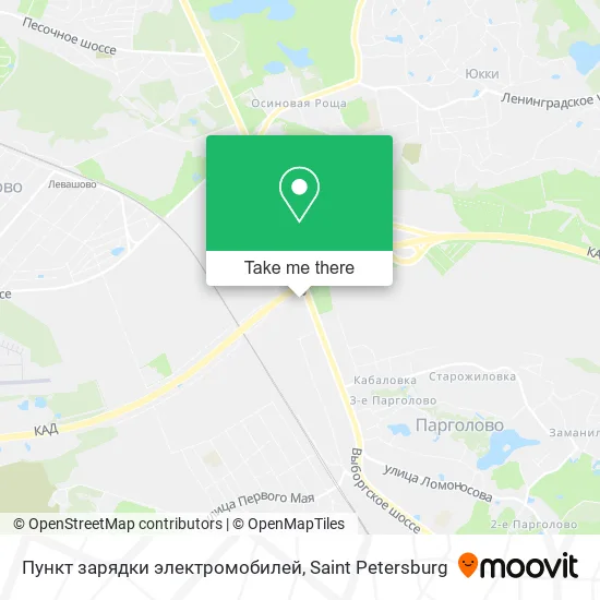 Пункт зарядки электромобилей map