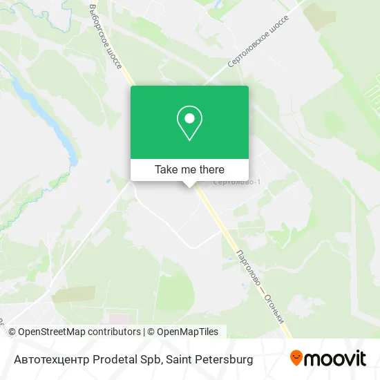 Автотехцентр Prodetal Spb map