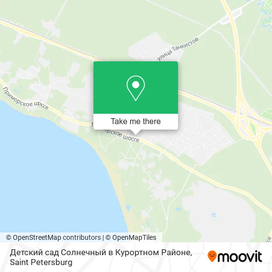 Детский сад Солнечный в Курортном Районе map