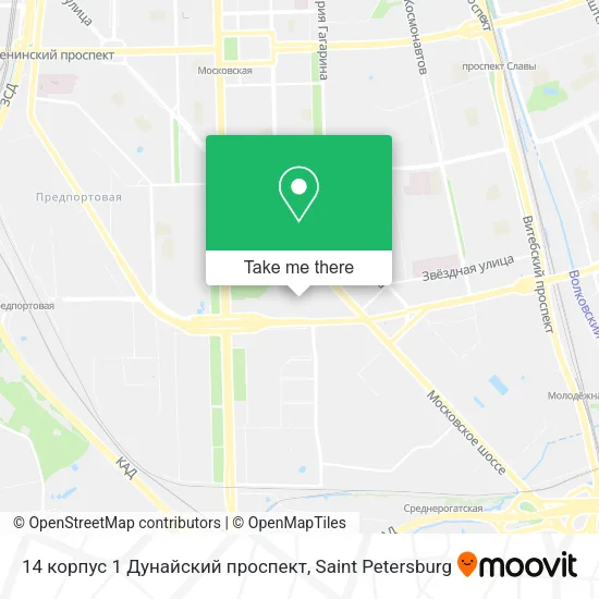 14 корпус 1 Дунайский проспект map