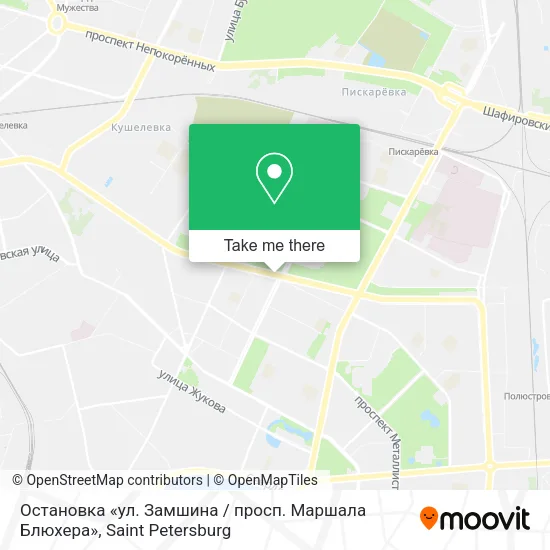 Остановка «ул. Замшина / просп. Маршала Блюхера» map