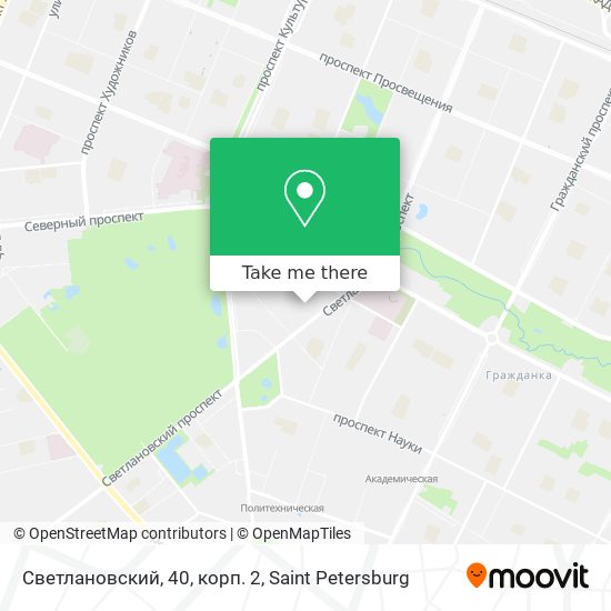 Светлановский, 40, корп. 2 map