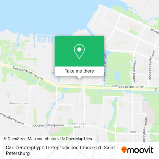 Санкт-петербург, Петергофское Шоссе 51 map