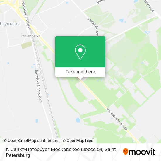 г. Санкт-Петербург Московское шоссе 54 map