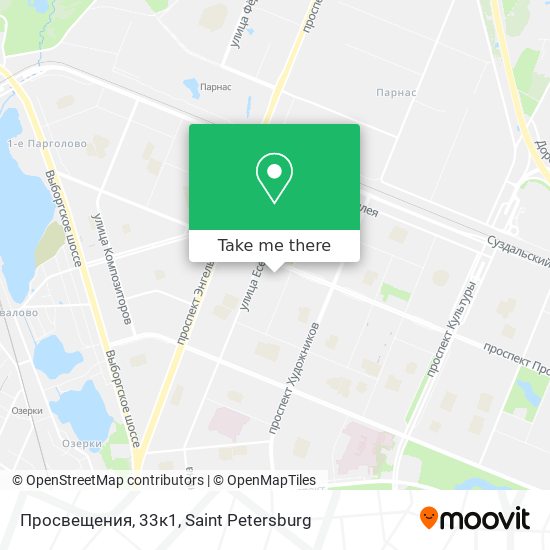 Просвещения, 33к1 map