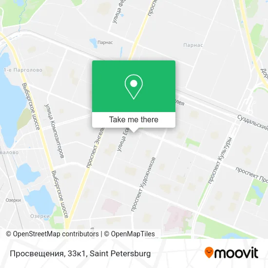 Просвещения, 33к1 map