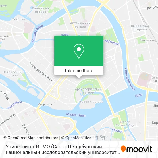 Университет ИТМО map