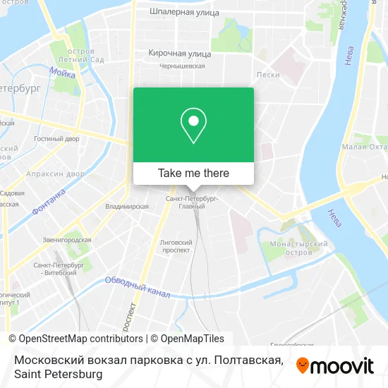 Московский вокзал парковка с ул. Полтавская map