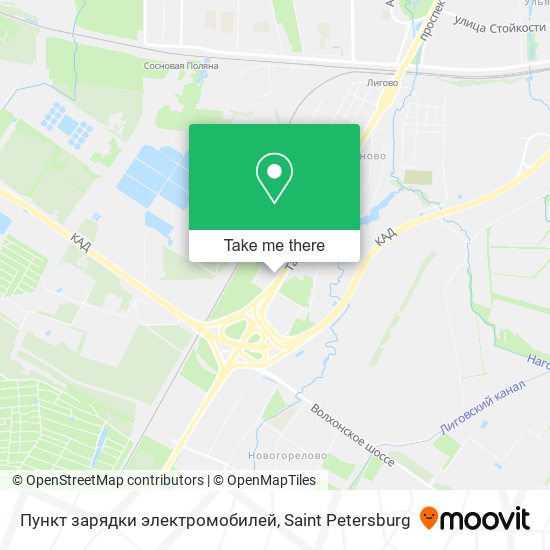 Пункт зарядки электромобилей map