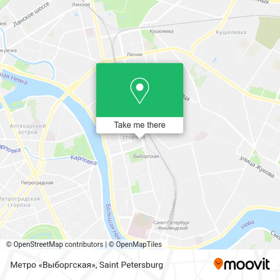 Метро «Выборгская» map