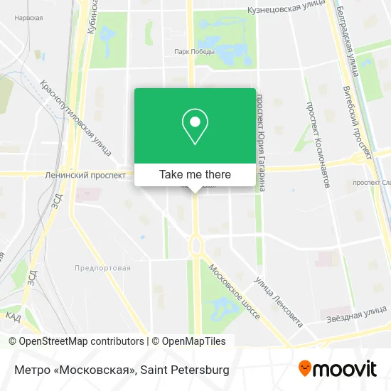 Метро «Московская» map