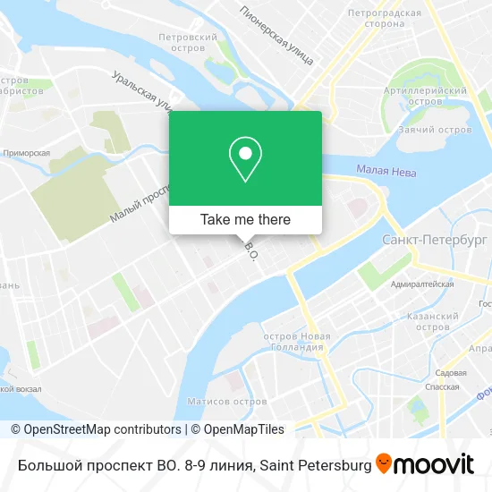 Большой  проспект ВО. 8-9 линия map