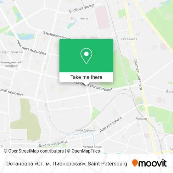 Остановка «Ст. м. Пионерская» map