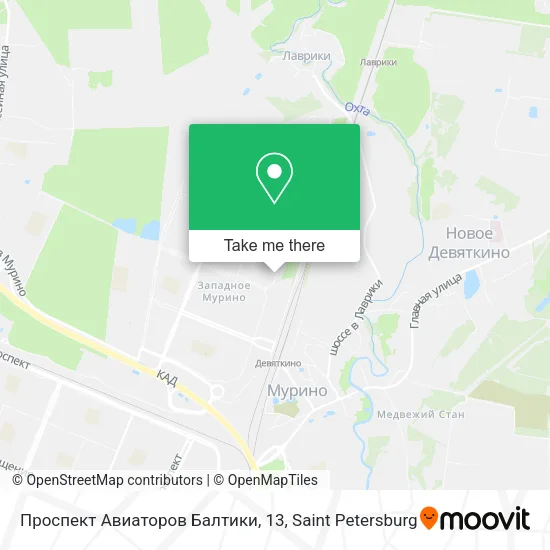 Проспект Авиаторов Балтики, 13 map