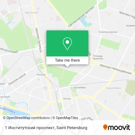 1 Институтский проспект map