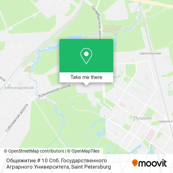 Общежитие # 10 Спб. Государственного Аграрного Университета map