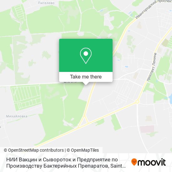 НИИ Вакцин и Сывороток и Предприятие по Производству Бактерийных Препаратов map