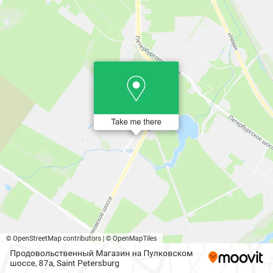 Продовольственный Магазин на Пулковском шоссе, 87а map