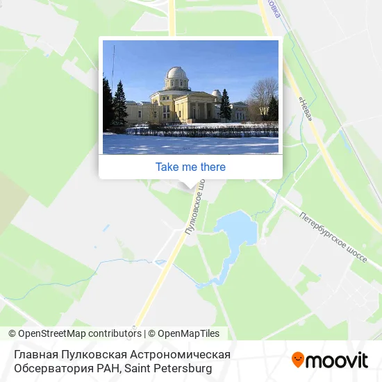 Главная Пулковская Астрономическая Обсерватория РАН map