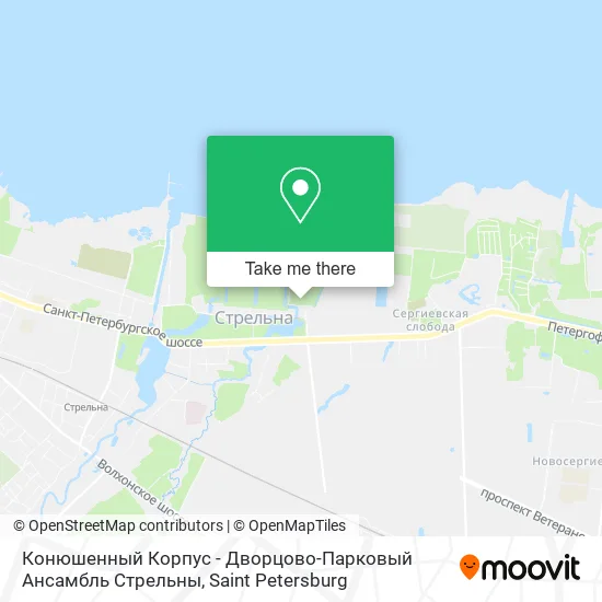 Конюшенный Корпус - Дворцово-Парковый Ансамбль Стрельны map