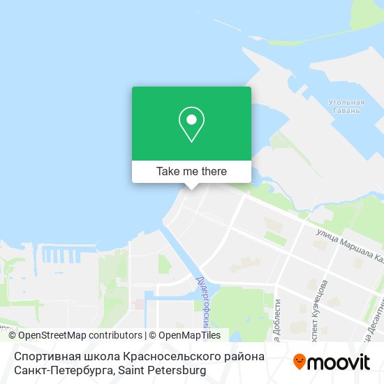 Спортивная школа Красносельского района Санкт-Петербурга map