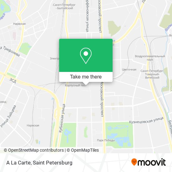 A La Carte map