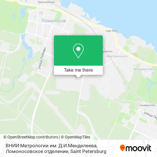 ВНИИ Метрологии им. Д.И.Менделеева, Ломоносовское отделение map