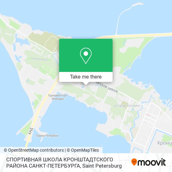 СПОРТИВНАЯ ШКОЛА КРОНШТАДТСКОГО РАЙОНА САНКТ-ПЕТЕРБУРГА map