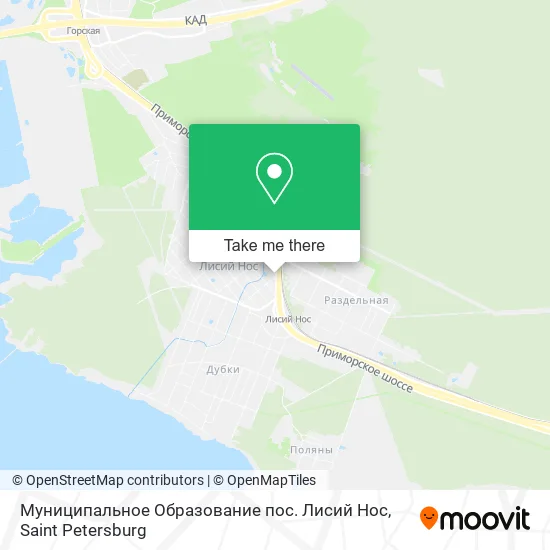 Муниципальное Образование пос. Лисий Нос map