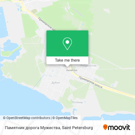 Памятник дорога Мужества map
