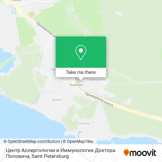 Центр Аллергологии и Иммунологии Доктора Поповича map