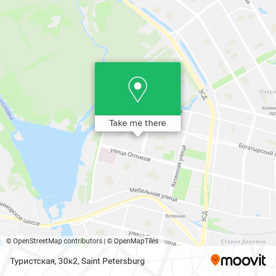 Туристская, 30к2 map