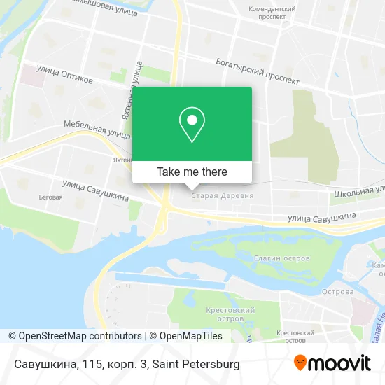 Савушкина, 115, корп. 3 map