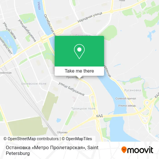 Остановка «Метро Пролетарская» map