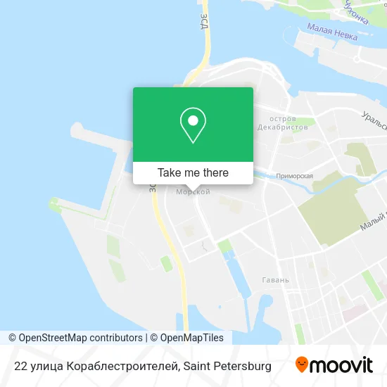 22 улица Кораблестроителей map