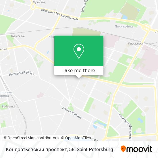 Кондратьевский проспект, 58 map