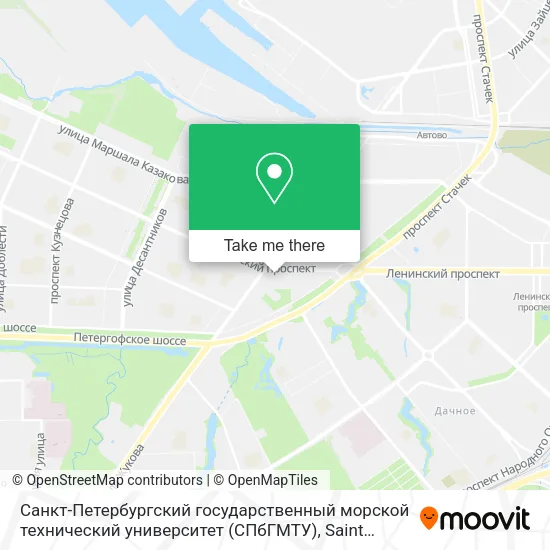 Санкт-Петербургский государственный морской технический университет (СПбГМТУ) map