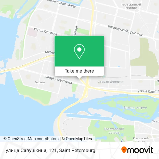 улица Савушкина, 121 map