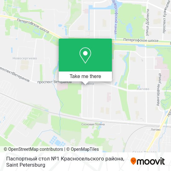 Паспортный стол №1 Красносельского района map