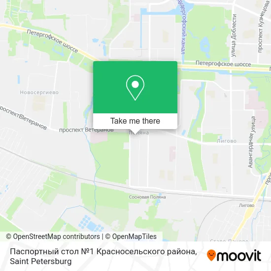 Паспортный стол №1 Красносельского района map