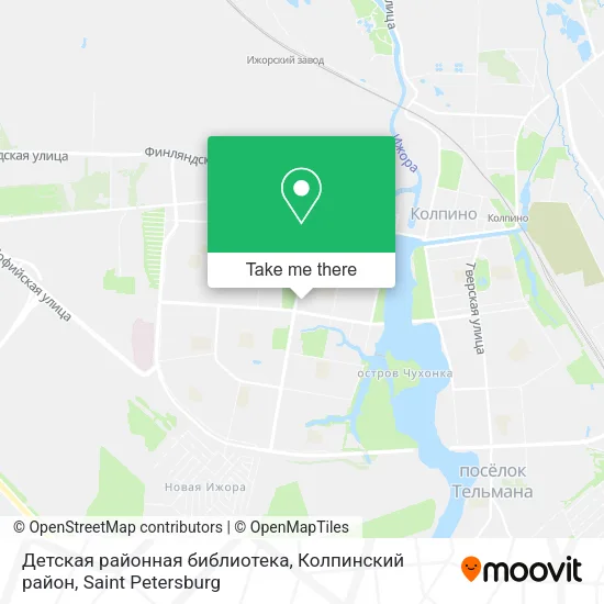 Детская районная библиотека, Колпинский район map