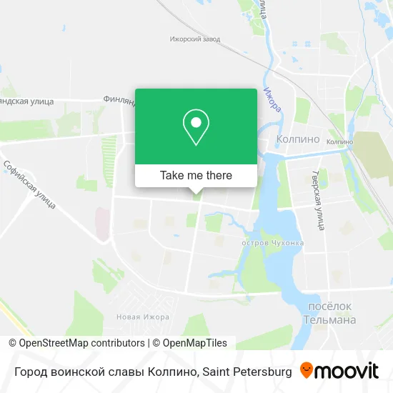 Город воинской славы Колпино map