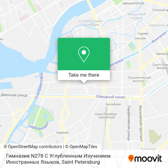 Гимназия N278 С Углубленным Изучением Иностранных Языков map