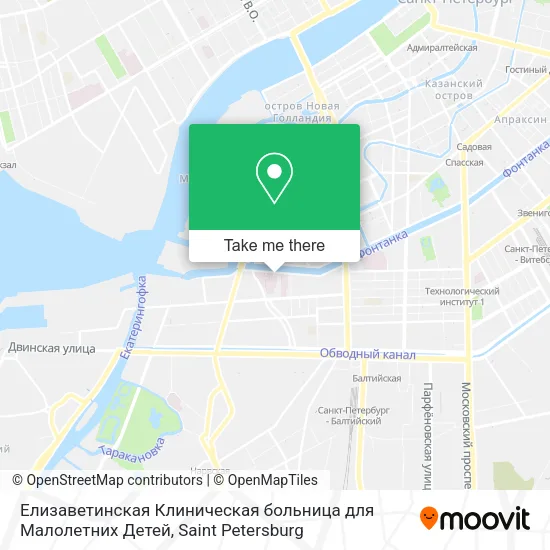 Елизаветинская Клиническая больница для Малолетних Детей map
